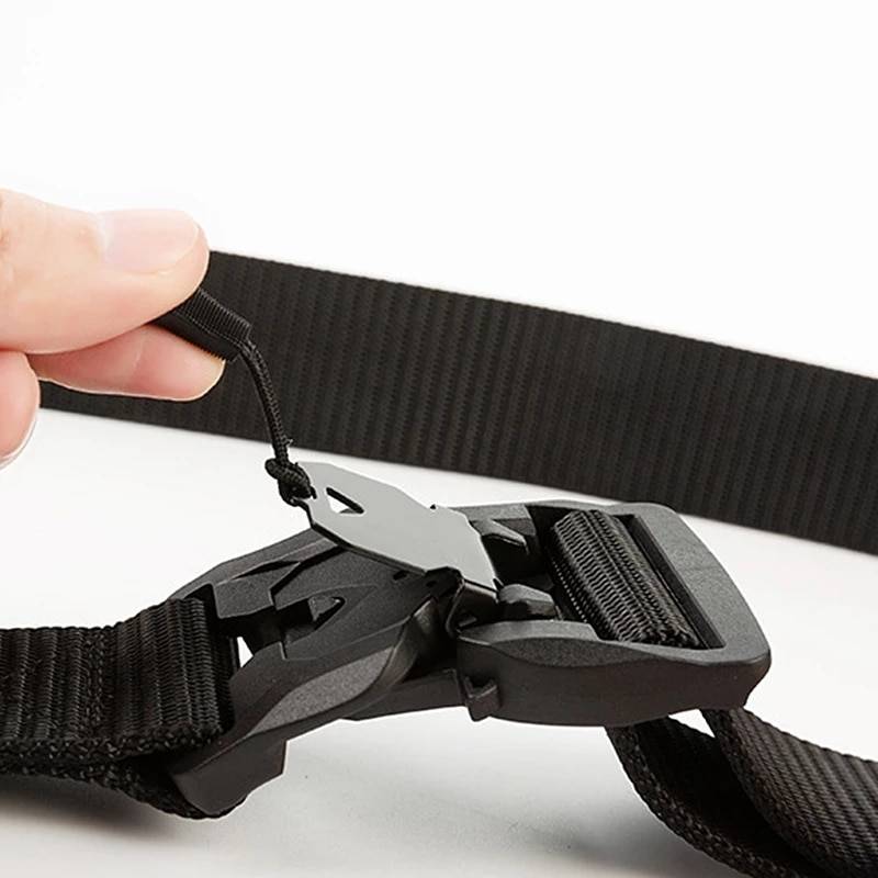 Tali Pinggang Techwear Taktikal Berkunci Magnet Lelaki — Bahan nilon