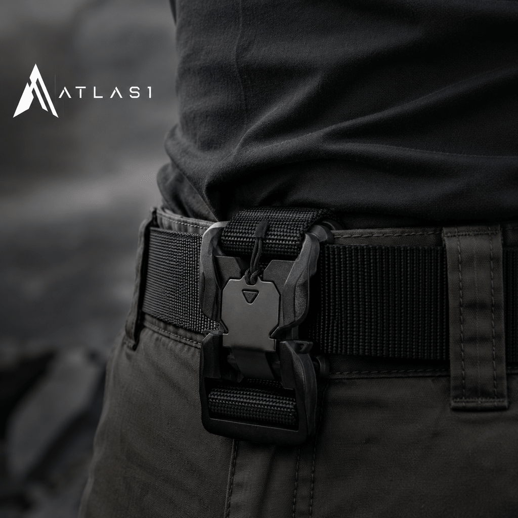 Men's Magnetic Tactical Buckle Techwear Belt - ATLAS 1