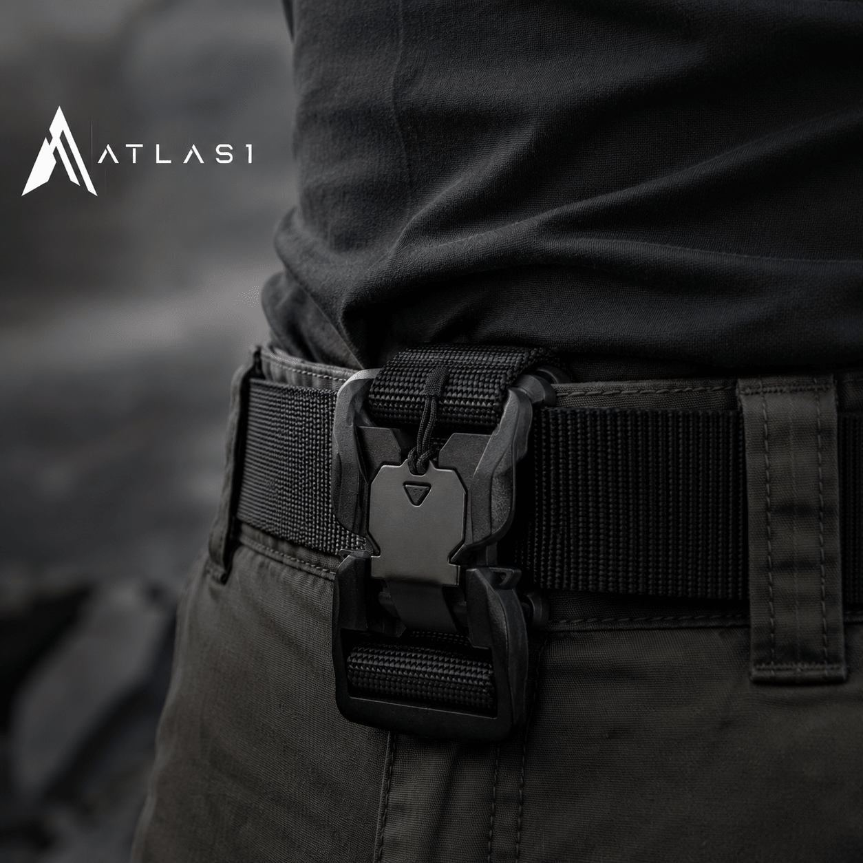 Men's Magnetic Tactical Buckle Techwear Belt - ATLAS 1