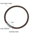 Men's Minimalist Rope Stainless Steel Buckle Bracelet - ATLAS 1