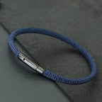 Men's Minimalist Rope Stainless Steel Buckle Bracelet - ATLAS 1