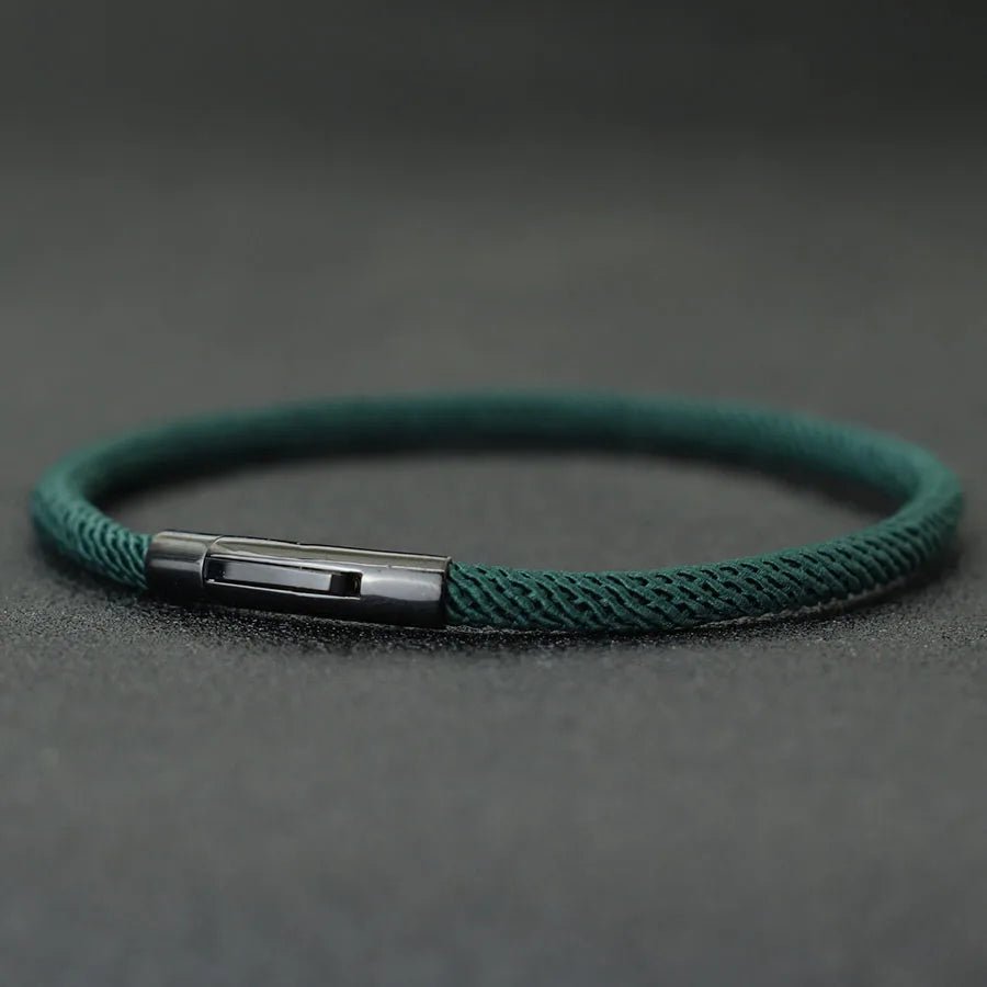 Men's Minimalist Rope Stainless Steel Buckle Bracelet - ATLAS 1