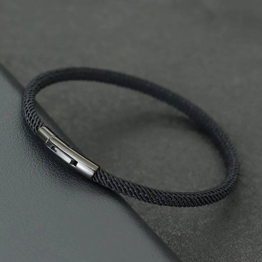 Men's Minimalist Rope Stainless Steel Buckle Bracelet - ATLAS 1