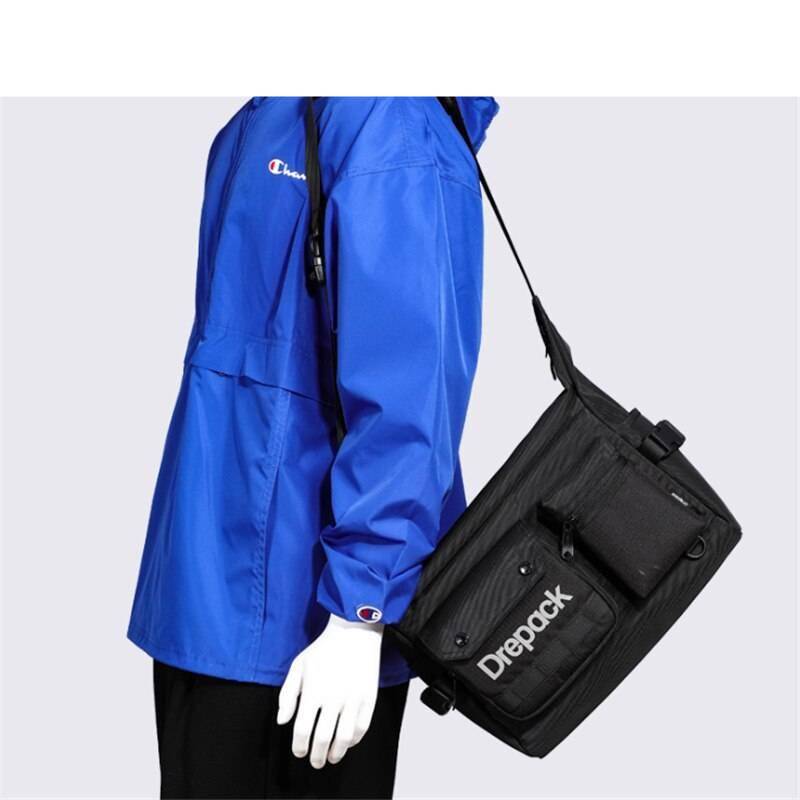 Men's Multi - Pocket Black Techwear Crossbody Bag - ATLAS 1