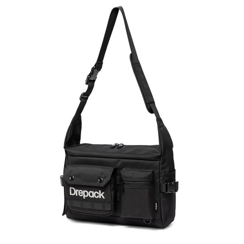 Men's Multi - Pocket Black Techwear Crossbody Bag - ATLAS 1