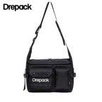 Men's Multi - Pocket Black Techwear Crossbody Bag - ATLAS 1