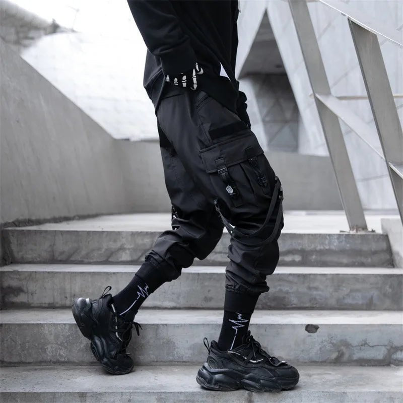 Men’s Multi-Pocket Techwear Cargo Pants — Relaxed baggy cut