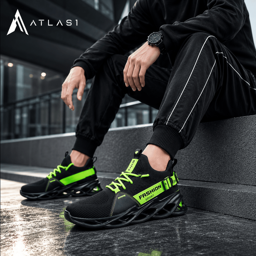 Men's Neon Color Techwear Sneakers - ATLAS 1
