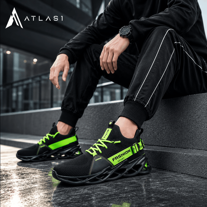 Men's Neon Color Techwear Sneakers - ATLAS 1
