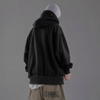 Men's Ninja Style Double Neckline Oversized Hoodie - ATLAS 1