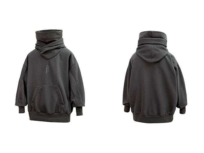 Men's Ninja Style Double Neckline Oversized Hoodie - ATLAS 1