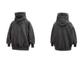 Men's Ninja Style Double Neckline Oversized Hoodie - ATLAS 1