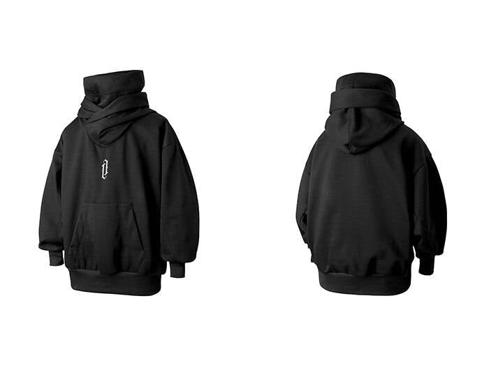 Men's Ninja Style Double Neckline Oversized Hoodie - ATLAS 1