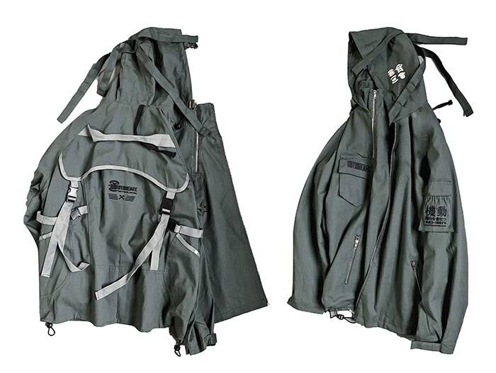 Men's Oversized Strappy Tactical Techwear Windbreaker - ATLAS 1