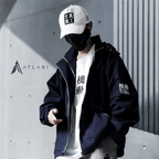Men's Oversized Strappy Tactical Techwear Windbreaker - ATLAS 1