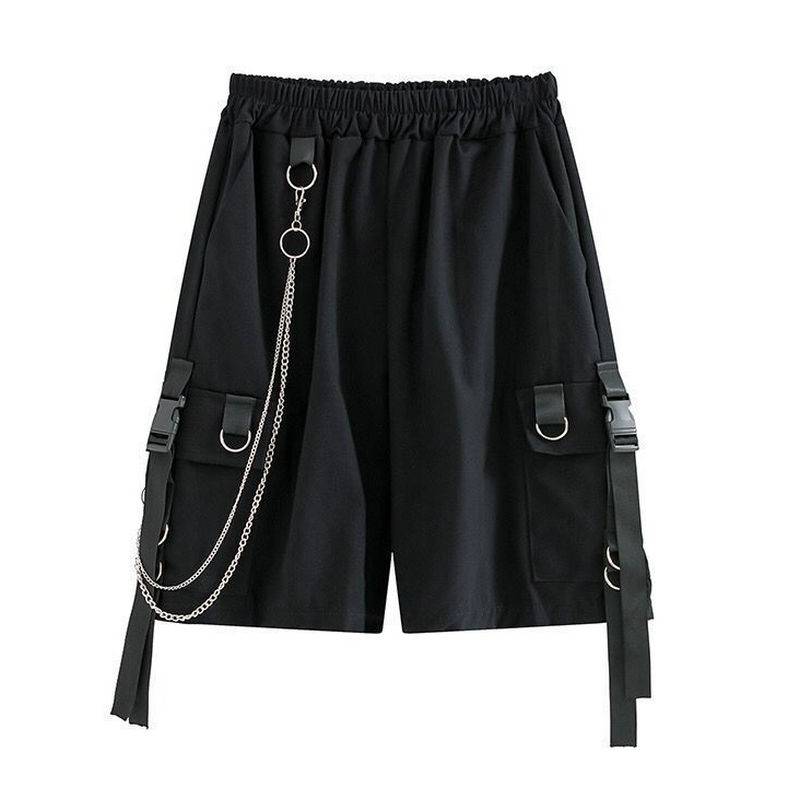 Men's Oversized Techwear Style Shorts with Chains - ATLAS 1