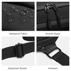 Men's Oxford Waterproof Techwear Messenger Bag - ATLAS 1