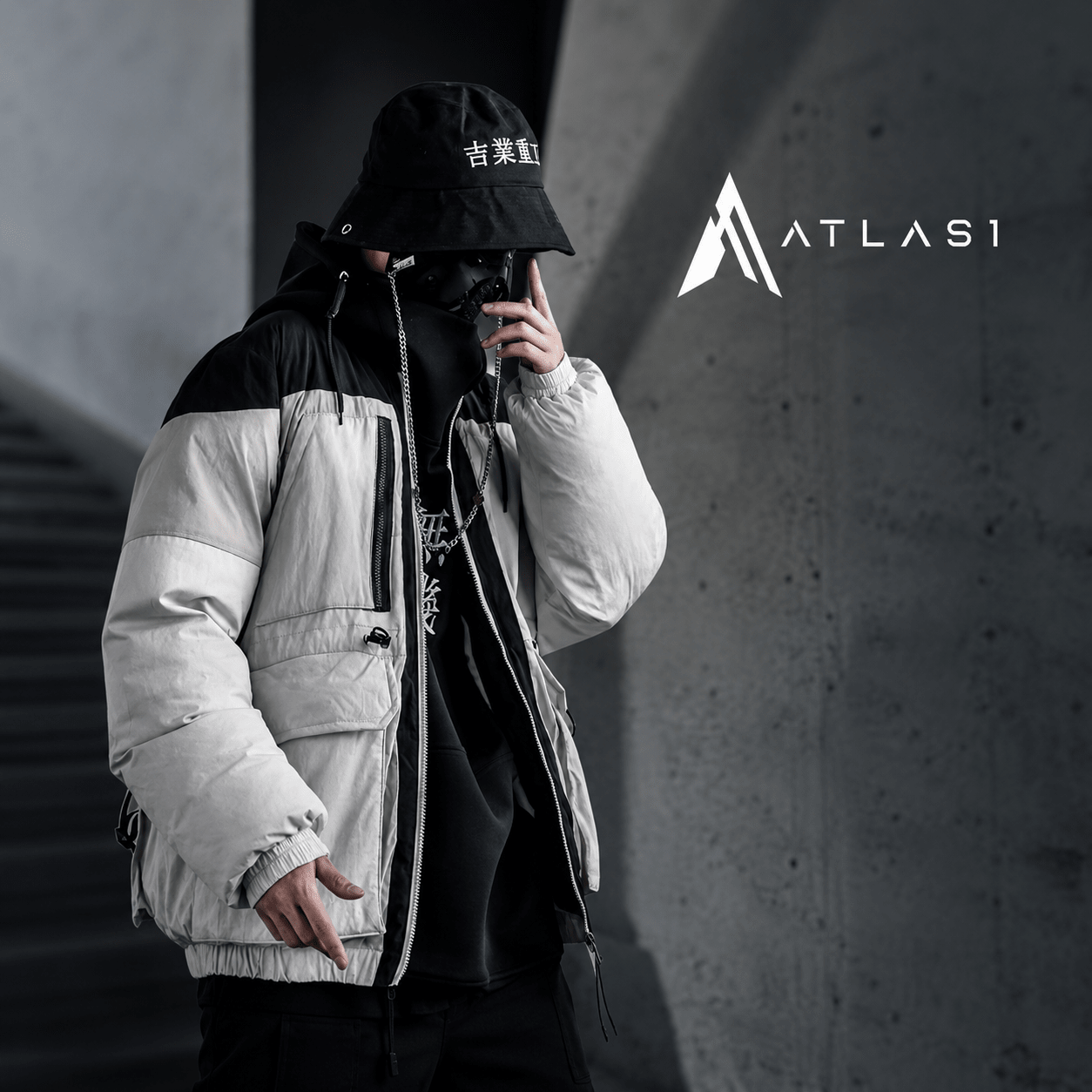 Men's Pastel Techwear Winter Jacket - ATLAS 1