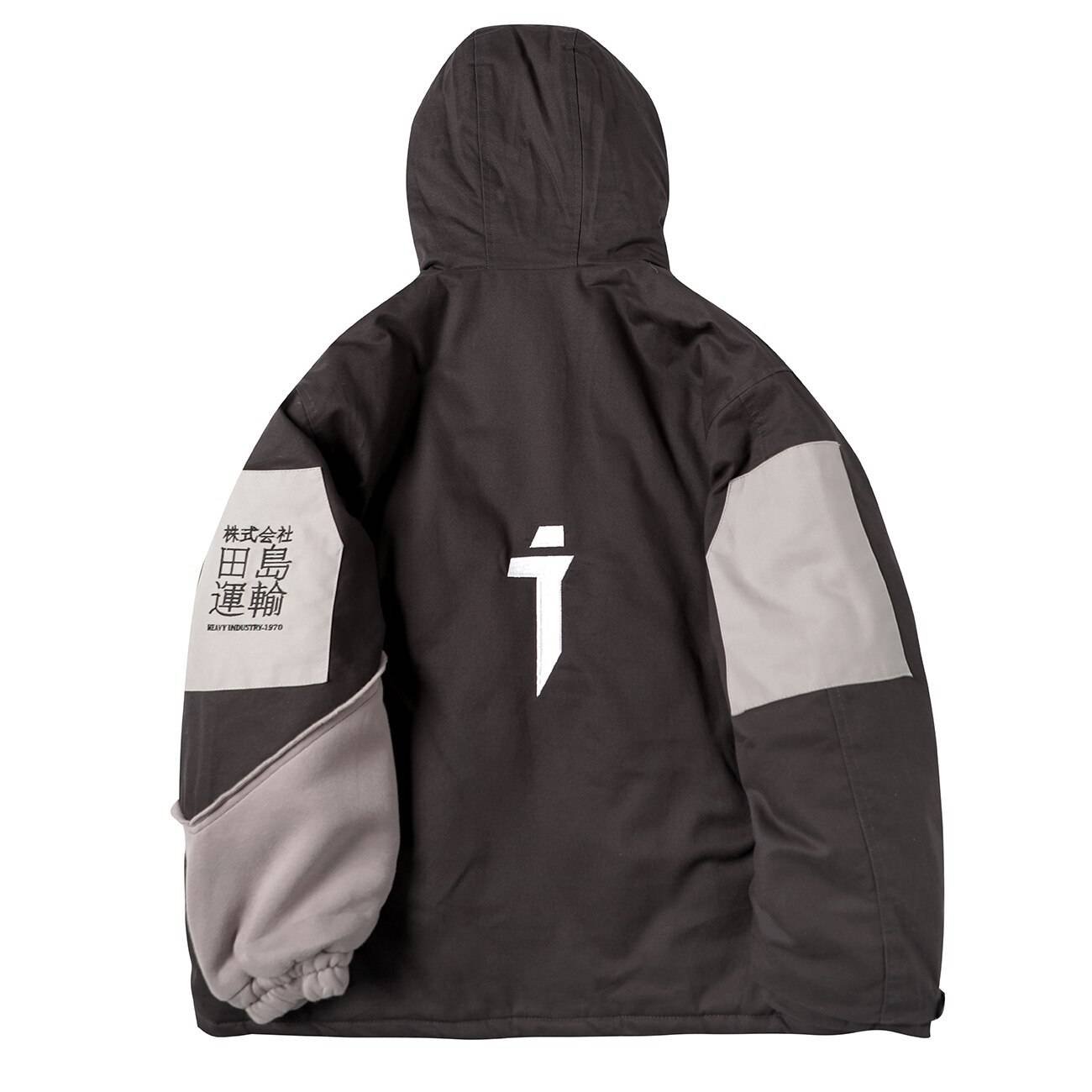 Men's Patchwork Oversized Padded Techwear Windbreaker - ATLAS 1