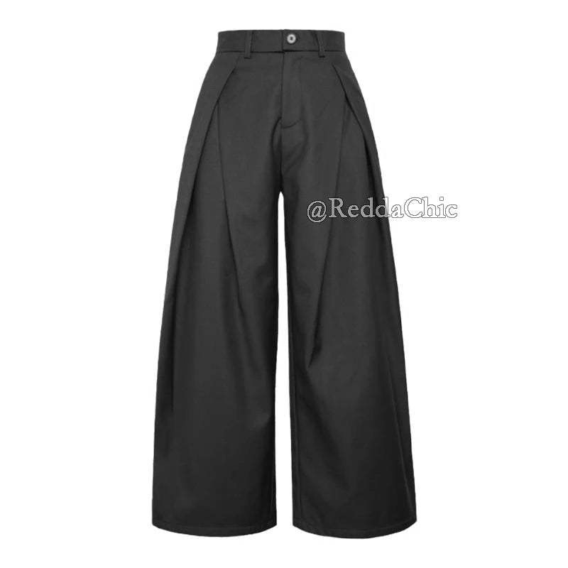 Men's Pleated Techwear Wide Leg Casual Trousers - ATLAS 1