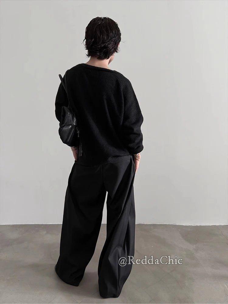 Men's Pleated Techwear Wide Leg Casual Trousers - ATLAS 1
