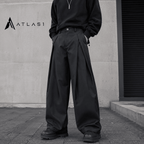 Men's Pleated Techwear Wide Leg Casual Trousers - ATLAS 1