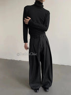 Men's Pleated Techwear Wide Leg Casual Trousers - ATLAS 1