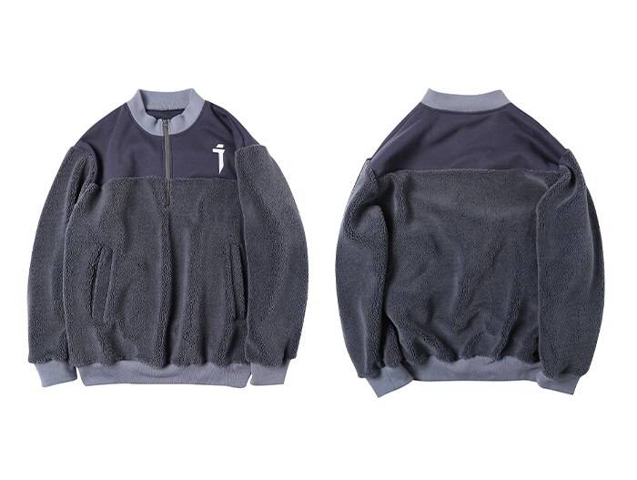 Men's Plush Oversized Techwear Zipper Sweatshirt - ATLAS 1