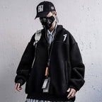 Men's Plush Oversized Techwear Zipper Sweatshirt - ATLAS 1
