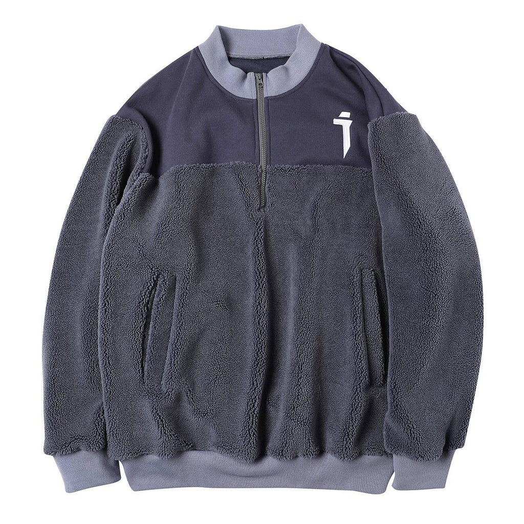 Men's Plush Oversized Techwear Zipper Sweatshirt - ATLAS 1