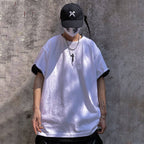 Men's Radiation Sign Oversized Techwear T-Shirt - ATLAS 1