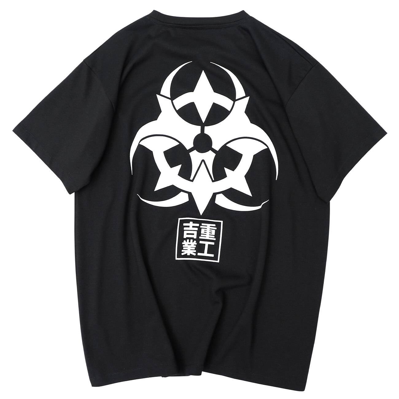 Men's Radiation Sign Oversized Techwear T-Shirt - ATLAS 1