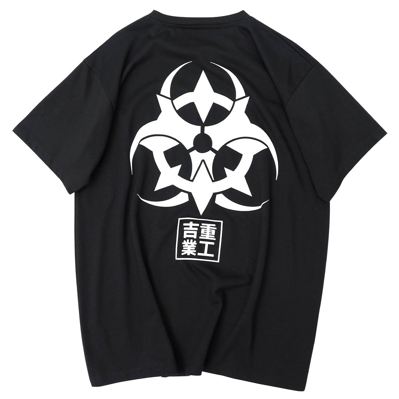 Men's Radiation Sign Oversized Techwear T-Shirt - ATLAS 1