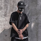 Men's Radiation Sign Oversized Techwear T-Shirt - ATLAS 1