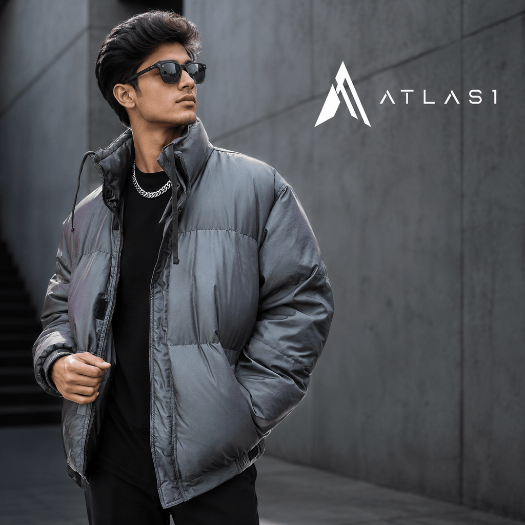 Men's Reflective Cotton Padded Techwear Winter Jacket - ATLAS 1