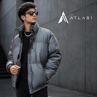 Jaqueta de inverno techwear acolchoada de algodão refletivo masculina