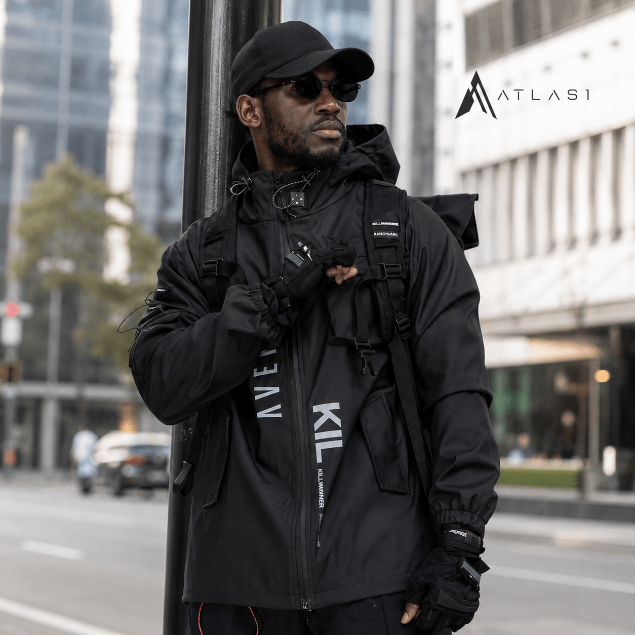 Men's Reflective Detail Tactical Urban Windbreaker - ATLAS 1