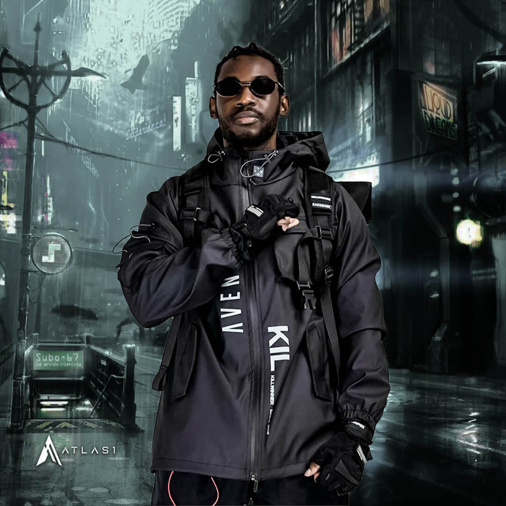 Men's Reflective Detail Tactical Urban Windbreaker - ATLAS 1