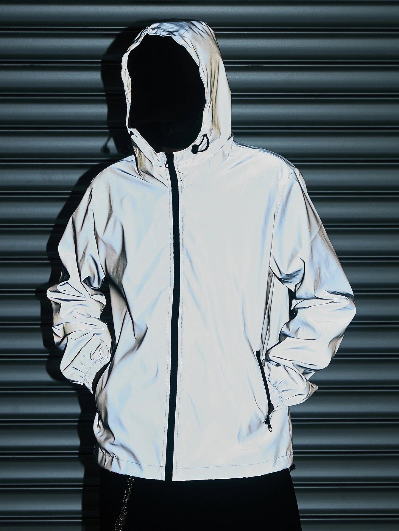 Men's Reflective Hooded Streetwear Windproof Jacket - ATLAS 1 - Techwear Store