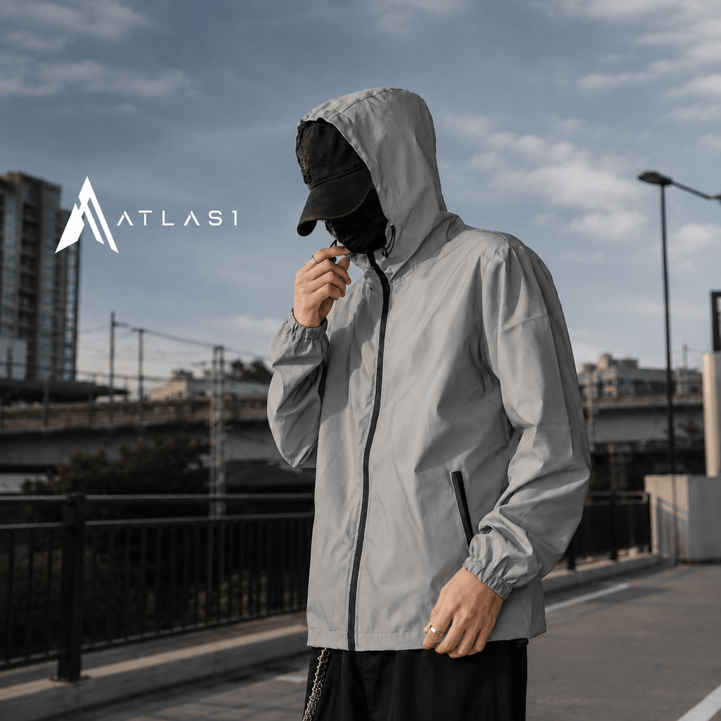 Men's Reflective Hooded Streetwear Windproof Jacket - ATLAS 1