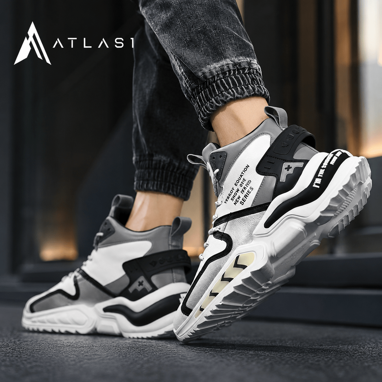 Men's Reflective Techwear High Tops - ATLAS 1
