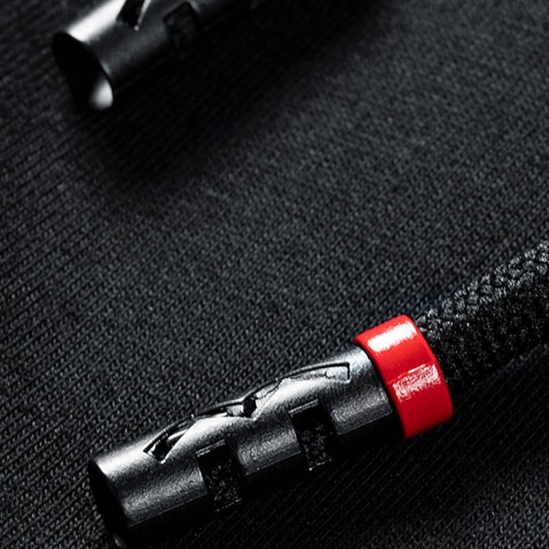 Men's Solid Black Cargo Pockets Techwear Hoodie - ATLAS 1