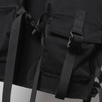 Men's Solid Black Cargo Techwear Vest - ATLAS 1