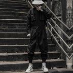 Men's Solid Black Multi - Pocket Techwear Overall - ATLAS 1