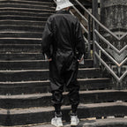 Men's Solid Black Multi - Pocket Techwear Overall - ATLAS 1