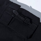 Men's Solid Black Padded Techwear Windbreaker - ATLAS 1