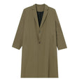 Men's Solid Color Long Techwear Coat - ATLAS 1