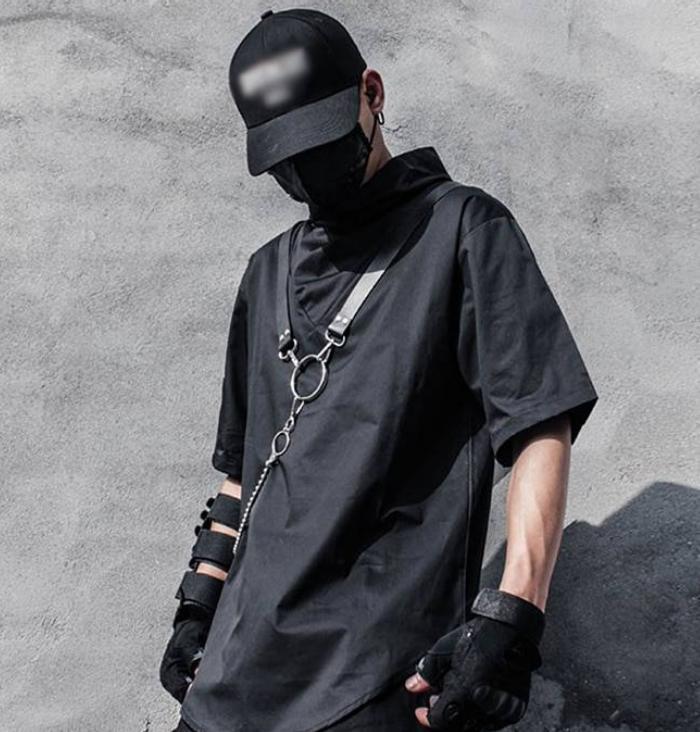 Men's Solid Color Minimalist Techwear T-Shirt - ATLAS 1