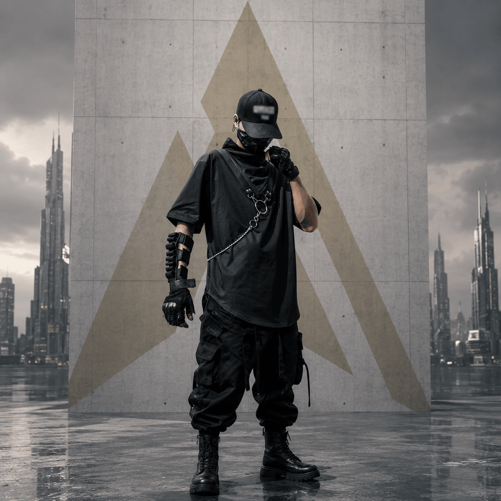 Men's Solid Color Minimalist Techwear T-Shirt - ATLAS 1