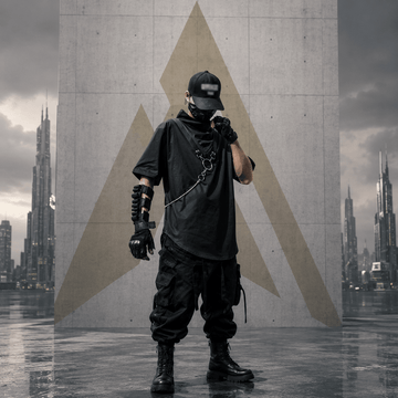Men's Solid Color Minimalist Techwear T-Shirt - ATLAS 1